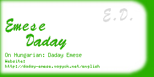 emese daday business card